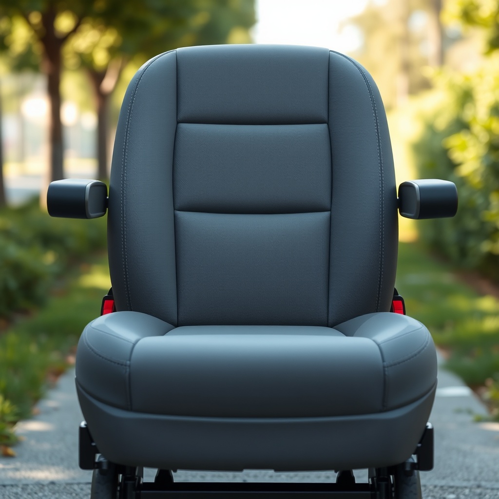 A clean photorealistic photo of the Drive Medical Scout seat from a three-quarter angle