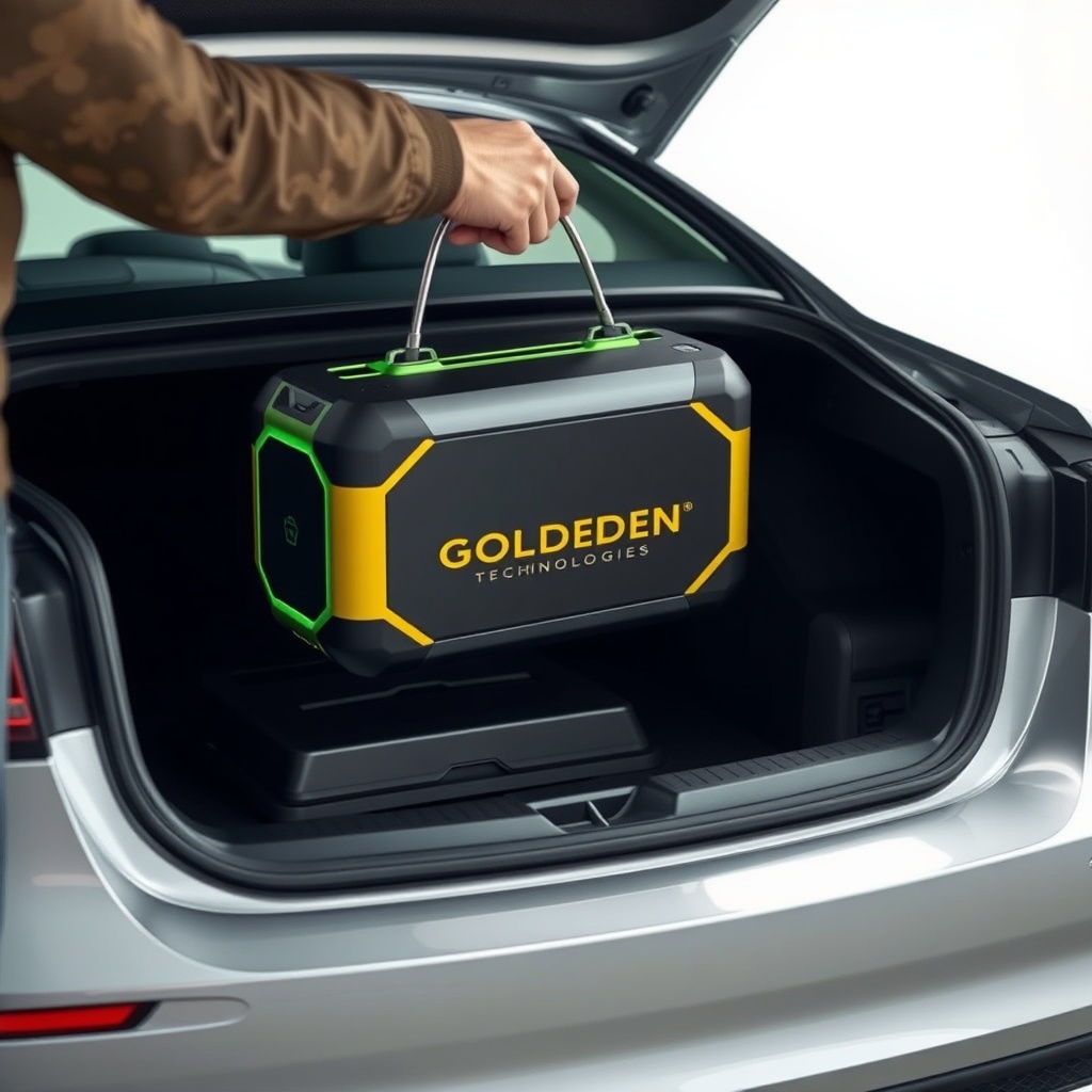 clean photorealistic photo/illustration of a Golden Technologies Buzzaround being lifted b